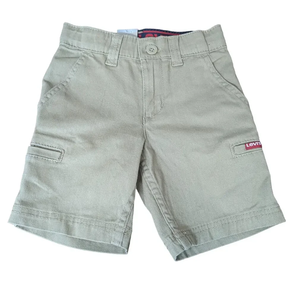 Levi's‎ Cargo Shorts Youth Boys 4 Tan High Rise Flex Stretch Below Knee Casual